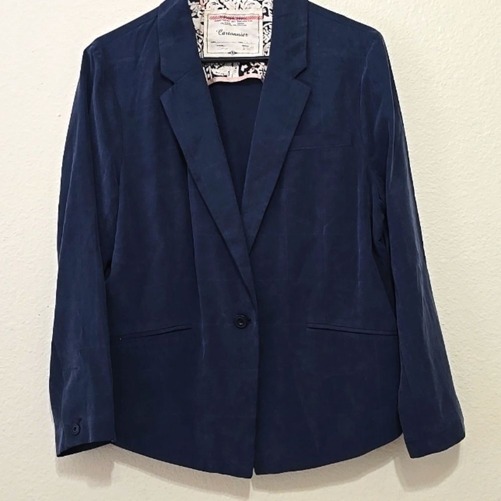 Anthropologie Cartonnier Navy Blazer 14